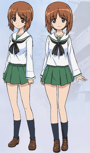 GIRLS und PANZER Cosplay Costume にしずみ みほ Nishizumi Miho Costume School Uniforms