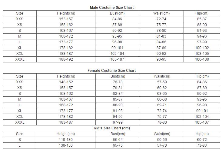 Cos Size Chart