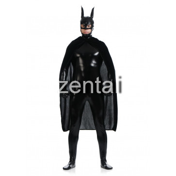 Black Batman Full Body Shiny Metallic Zentai