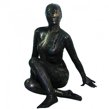 Black Shiny Metallic Full body Zentai