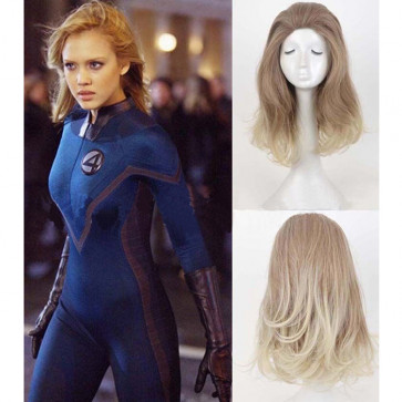 Fantastic Four Invisible Woman Sue Storm Medium Long Hair Wig