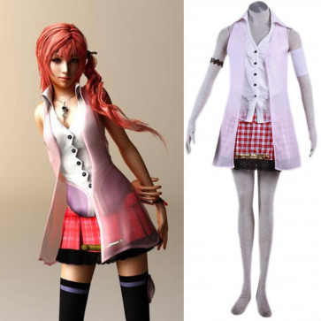 Final Fantasy XIII Serah Farron Cosplay Costume Outfit Dress