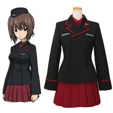 GIRLS und PANZER Cosplay Costume にしすみ まほ Nishisumi Maho Costume School Uniforms