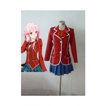 Guilty Crown Girls' School Uniform Cosplay Costume Inori Yuzuriha Cosplay costume red Jacket hooded coat