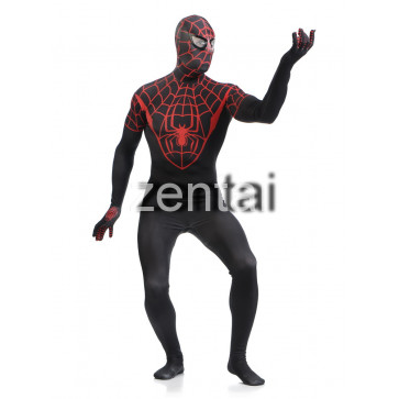 Spiderman Black and Red Color Cosplay Zentai Suit 