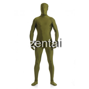 Man's Full Body ArmyGreen Color Spandex Lycra Zentai