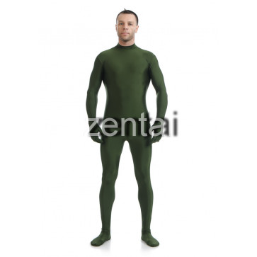 Man's Full Body ArmyGreen Color Spandex Lycra Zentai