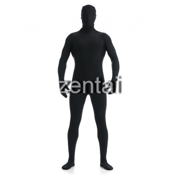 Man's Full Body Black Color Spandex Lycra Zentai