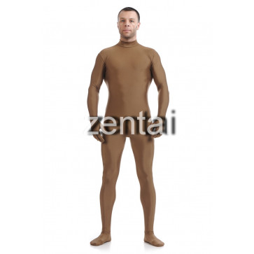 Man's Full Body Coffee Color Spandex Lycra Zentai