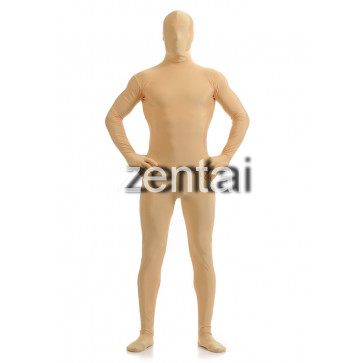 Man's Full Body Flesh Color Spandex Lycra Zentai