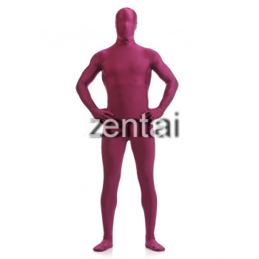 Man's Full Body Fuchsia Color Spandex Lycra Zentai