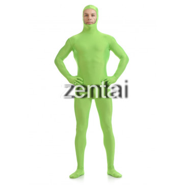 Man's Full Body Green Color Spandex Lycra Zentai
