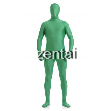 Man's Full Body Green Color Spandex Lycra Zentai