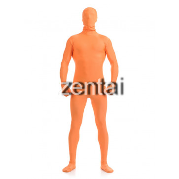 Man's Full Body Orange Color Spandex Lycra Zentai