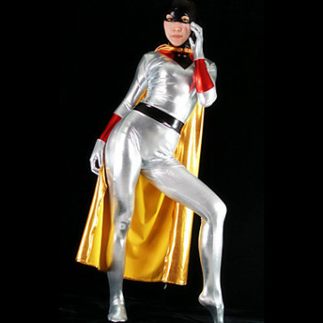 Silver Shiny Metallic Women's Costume