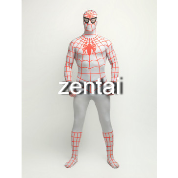  Spiderman Grey Color Full Body Cosplay Zentai Suit