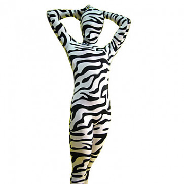 Zebra Pattern Unisex Spandex Lycra Zentai Suit