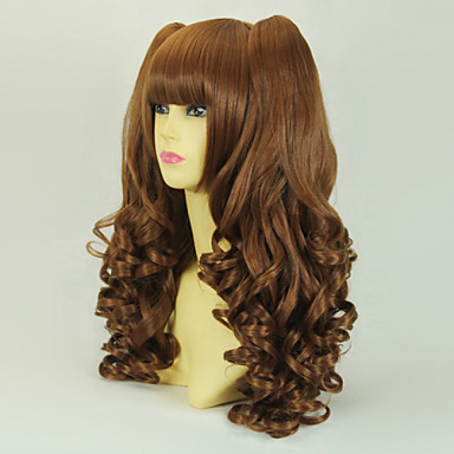 BlueBaby Doll Cosplay Wig|Brown Curly Pigtails 50cm ...