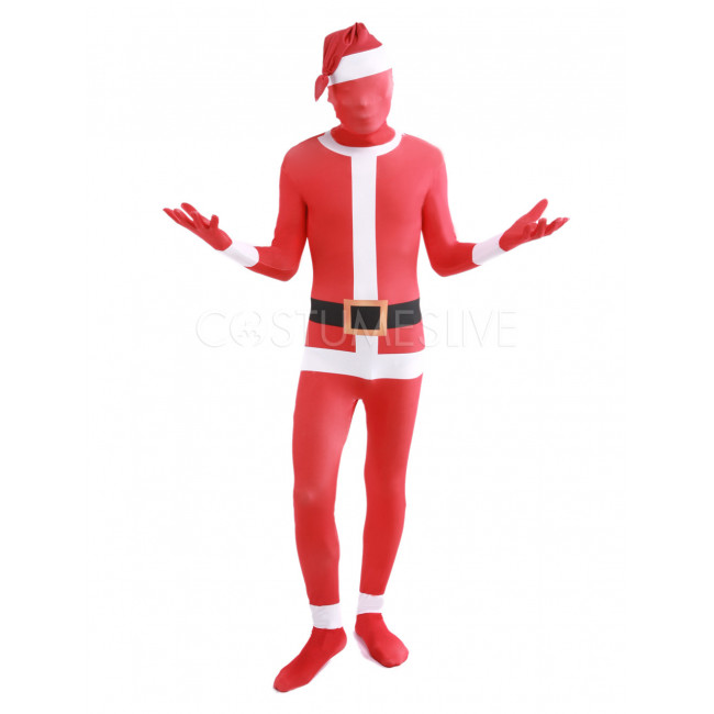 Christmas Santa Clans Zentai Suit/Buy X-mas Santa Claus Cosplay Costume  Zentai Suit