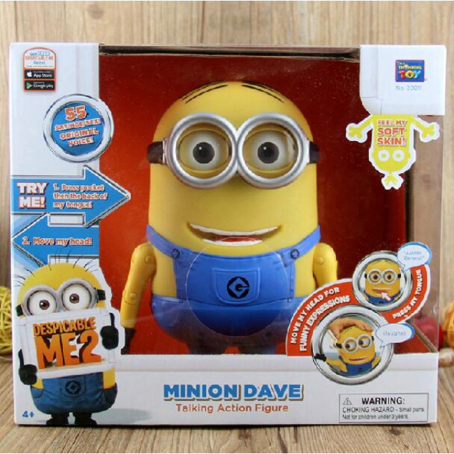 Despicable me minion dave talking outlet action figure