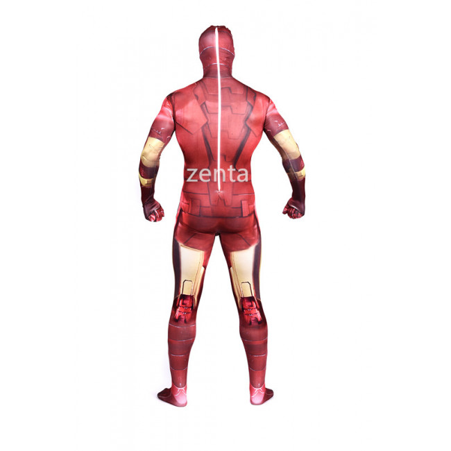 man iron suit zentai Body Full Color Red Suit/Buy Halloween Full Zentai Ironman