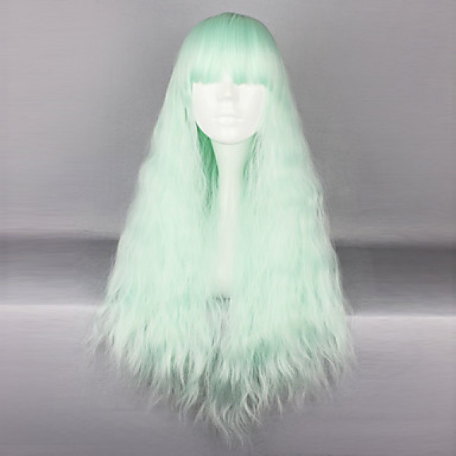Hime Cut Mint Long Cosplay Wig|Sweet Lolita Wavy Cosplay ...