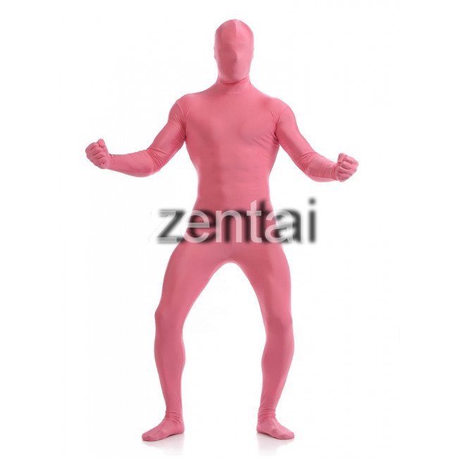 Man's Full Body Pink Color Zentai/ Pink Full Body Spandex Lycra Zentai ...