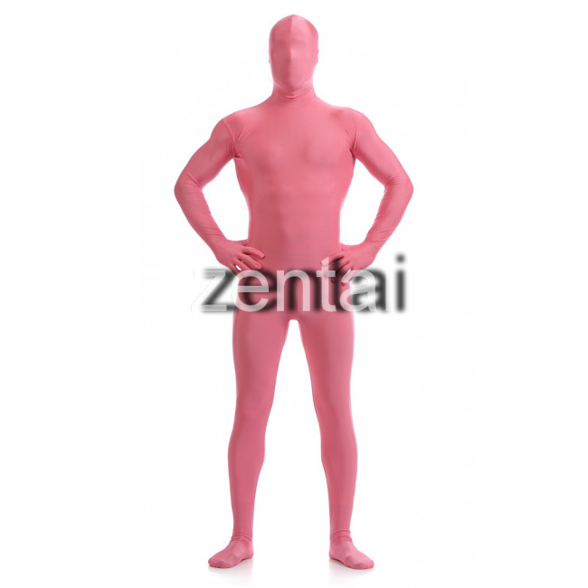 Man's Full Body Pink Color Zentai/ Pink Full Body Spandex Lycra Zentai ...