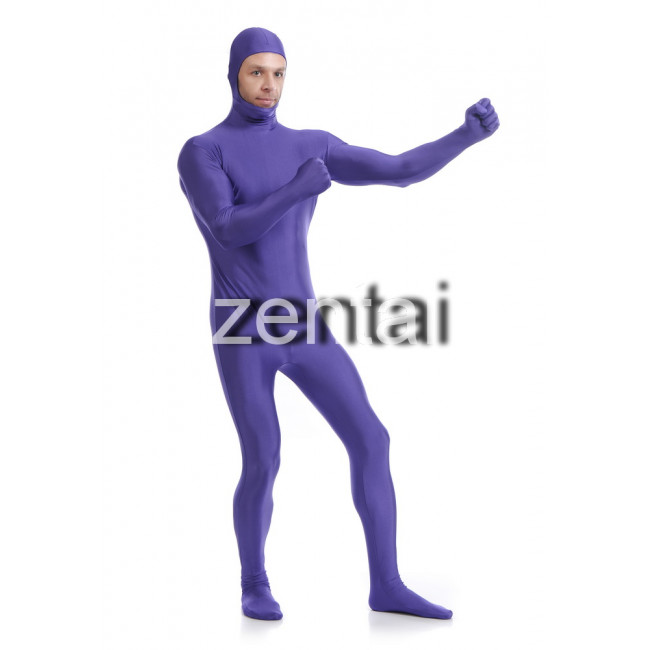 Man's Full Body Purple Color Zentai/ Purple Full Body Spandex Lycra Zentai/  Buy Purple Color Full Body Zentai