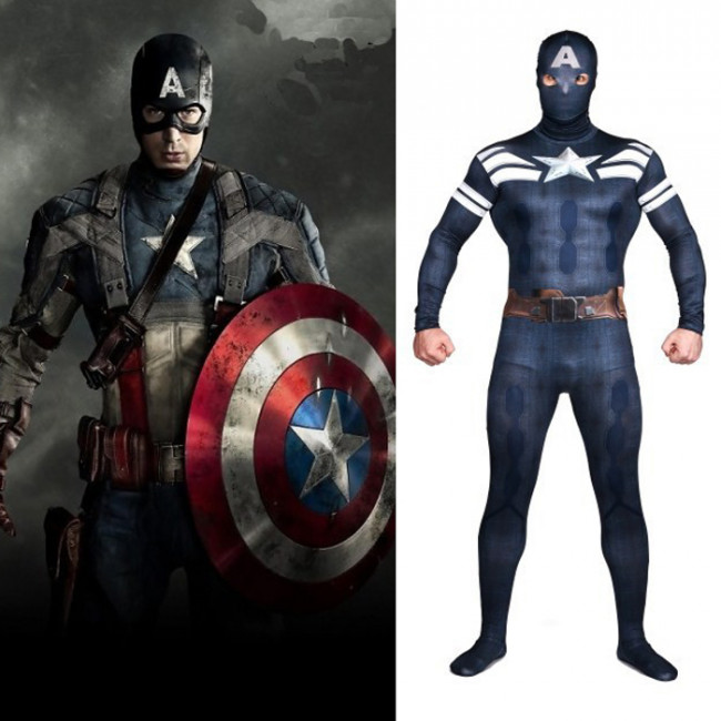 Halloween Captain America Full Body Zentai Suit Buy Full Body Captain America Spandex Lycra Zentai Suit