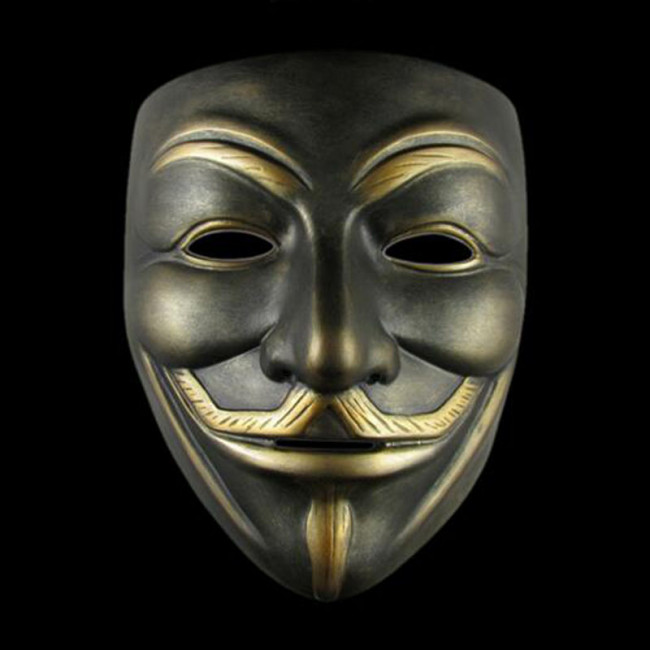 V for Vendetta Mask Guy Fawkes Anonymoous Mask Halloween PVC/Resin Mask
