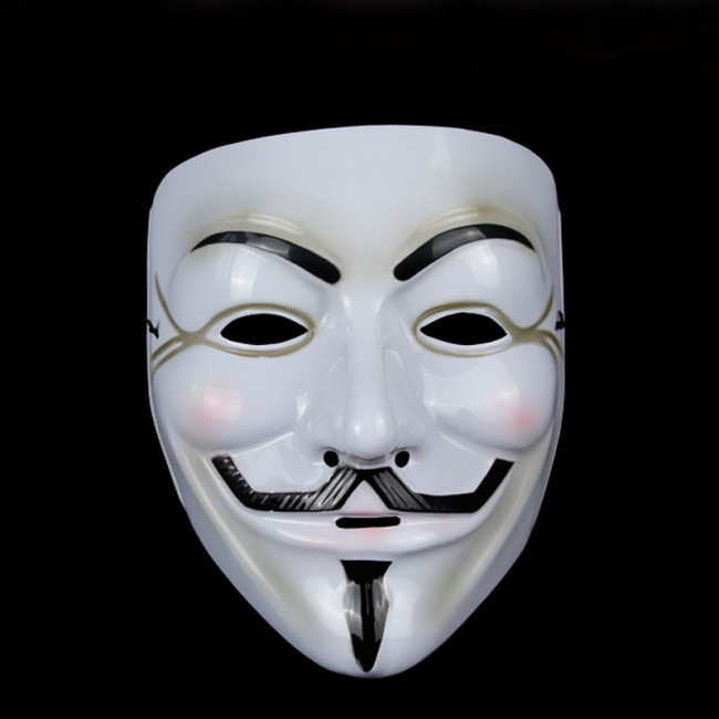 V For Vendetta Mask Guy Fawkes Anonymoous Mask Halloween Pvc Resin Mask