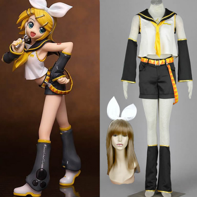 VOCALOID Kagamine Rin Cosplay Costume.