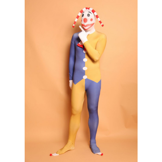 Yellow and Blue Costume|Buffoon Lycra Unisex Zentai Costume|Yellow and ...