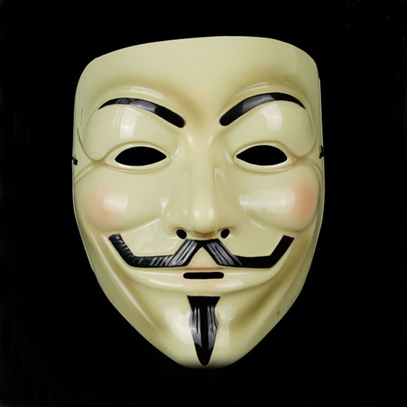 V For Vendetta Mask Guy Fawkes Anonymoous Mask Halloween PVC Resin Mask