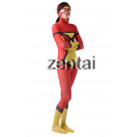 Batman Full Body Spandex Lycra Zentai Suit (Red and Yellow Color)