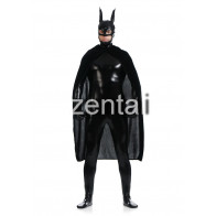 Black Batman Full Body Shiny Metallic Zentai