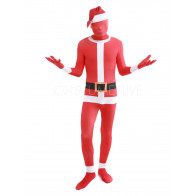 Christmas Santa Claus Red Full Body Lycra Cosplay Zentai Suit 