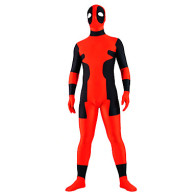 Japan Deadpool Zentai Red and Black Lycra Zentai