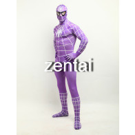 Halloween Spiderman Violet Color Cosplay Zentai Suit