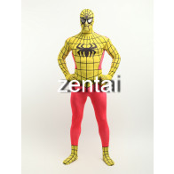 Halloween Spiderman Yellow and Pink Color Cosplay Zentai Suit