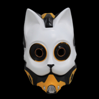 Handcrafted Punk Cat Cosplay Resin Mask