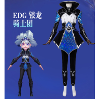 League of Legends(LOL) Zoe The Silvery Knights of Dragon Cosplay Outfit