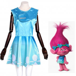 Animated Comedy Movie Trolls Poppy Cosplay Princess Dress Skirt