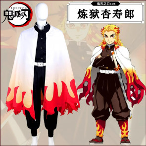 Anime Kimetsu no Yaiba Rengoku Kyoujurou Cosplay Outfit 