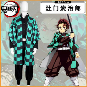 Anime Kimetsu no Yaiba Tanjirō Kamado Cosplay Outfit