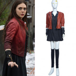 Avengers 2 Age of Ultron Scarlet Witch Cosplay Costume Wanda Maximoff Dress