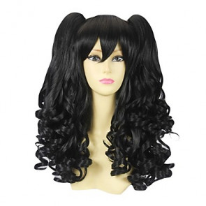 Black Curly Pigtail 50cm Classic Lolita Cosplay Wig