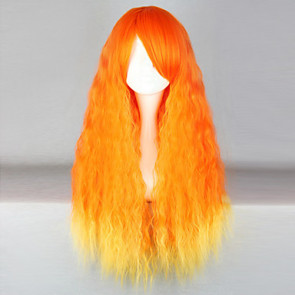 Bright Orange Gradient 70 cm Punk Lolita Cosplay Wig