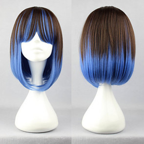 Brown and Blue Mixed Color 40cm PunkLolita  Cosplay Wig